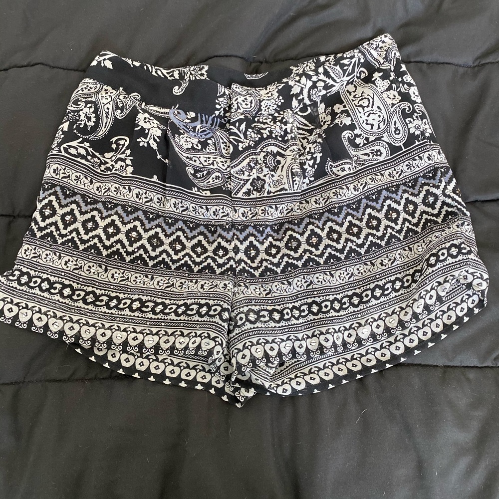 Fully lined, beaded shorts
